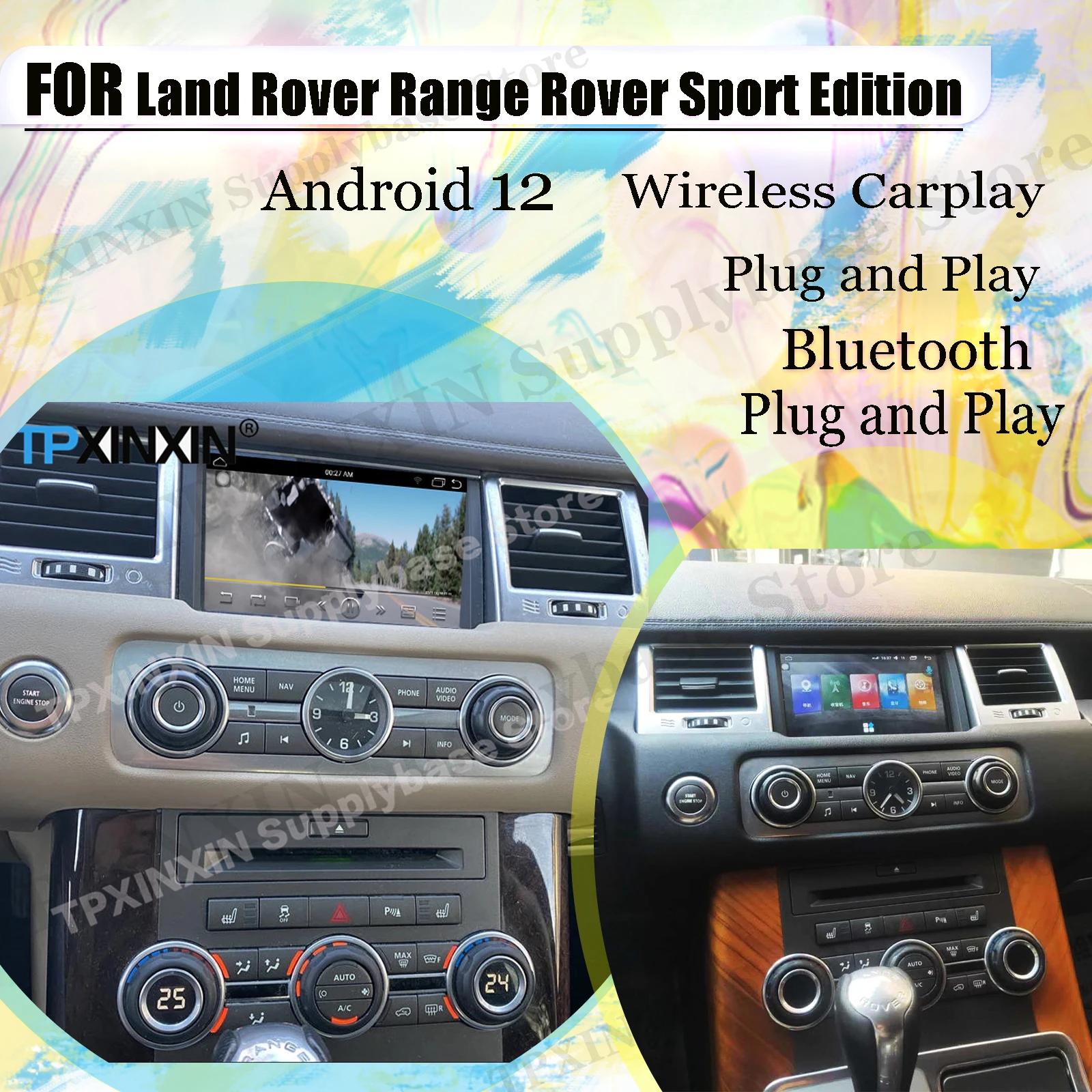 8 + 256G Android 12 Carplay Radio Coche С Bluetooth Для Land Rover Range Rover Sport Edition 2010 2011 2012 2013 GPS Autostereo