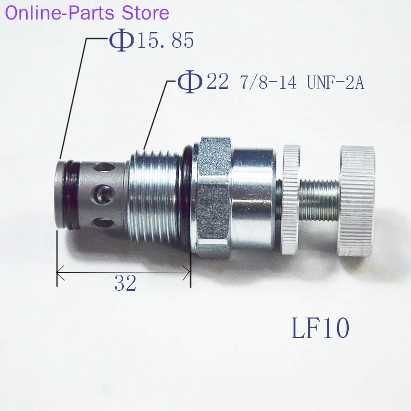 Гидравлический клапан с резьбовым подключаемым двунаправленным дроссельным клапаном LF10-00/NV2-10